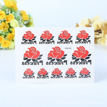 Love Design Promotion Party Decal Customized Self Adhesive Temporary Body Tattoo Sticker